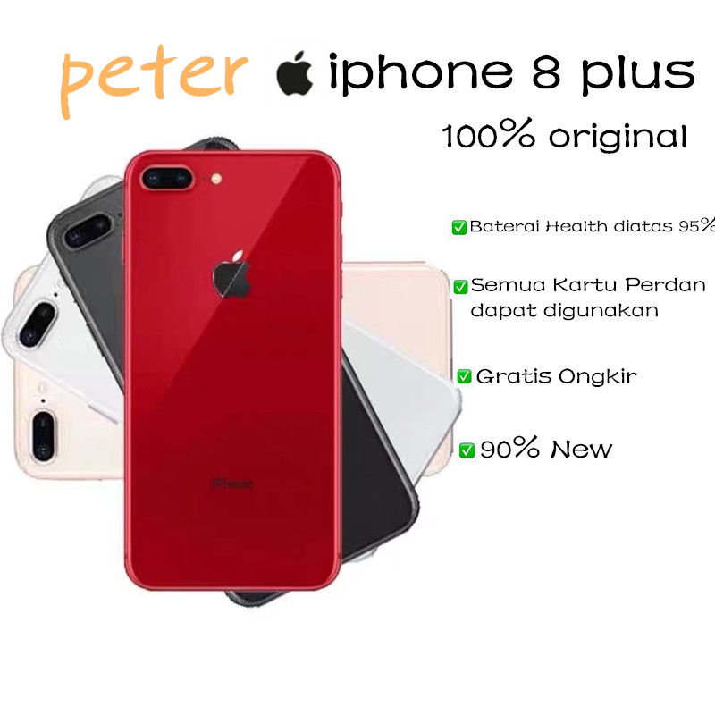 Apple Iphone 8 Plus 256gb 64gb Second Original 100 Mulus All Operator Fullset Shopee Indonesia