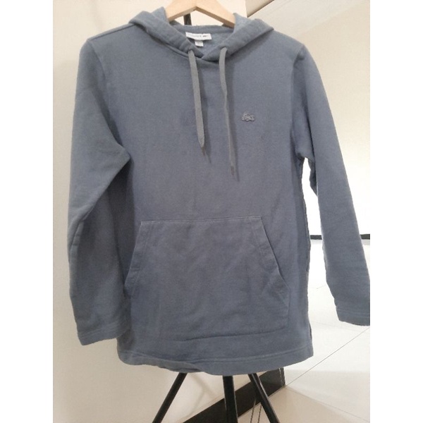 hoodie biru muda lacoste second