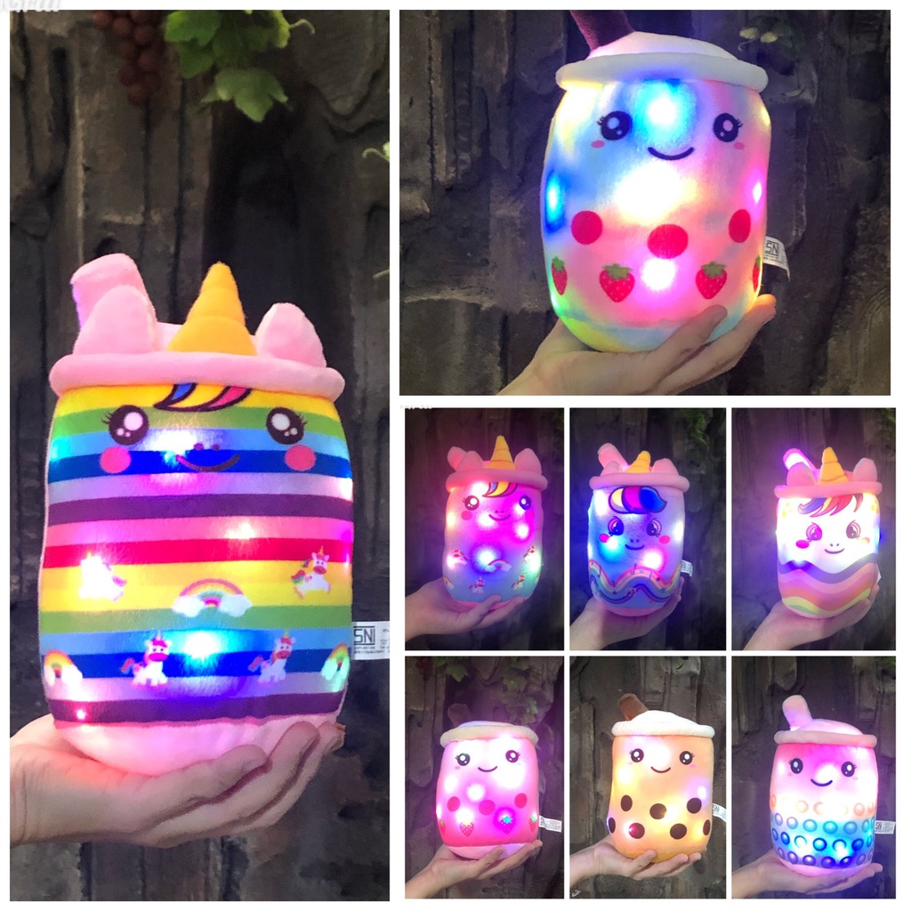 Boneka Boba Bubble CUTE LED Brown Sugar Milk Tea ukuran KECIL
