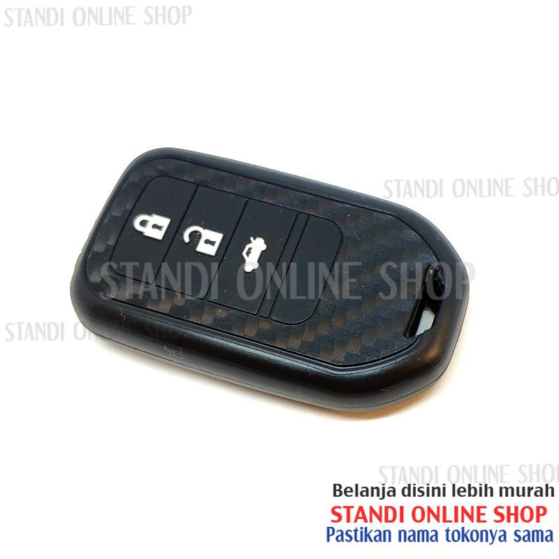 Kondom Kunci Silikon Carbon Remote Smartkey Honda CRV Accord City