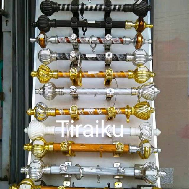 Batang gorden tiang gorden gagang gorden ulir dan garis fullset