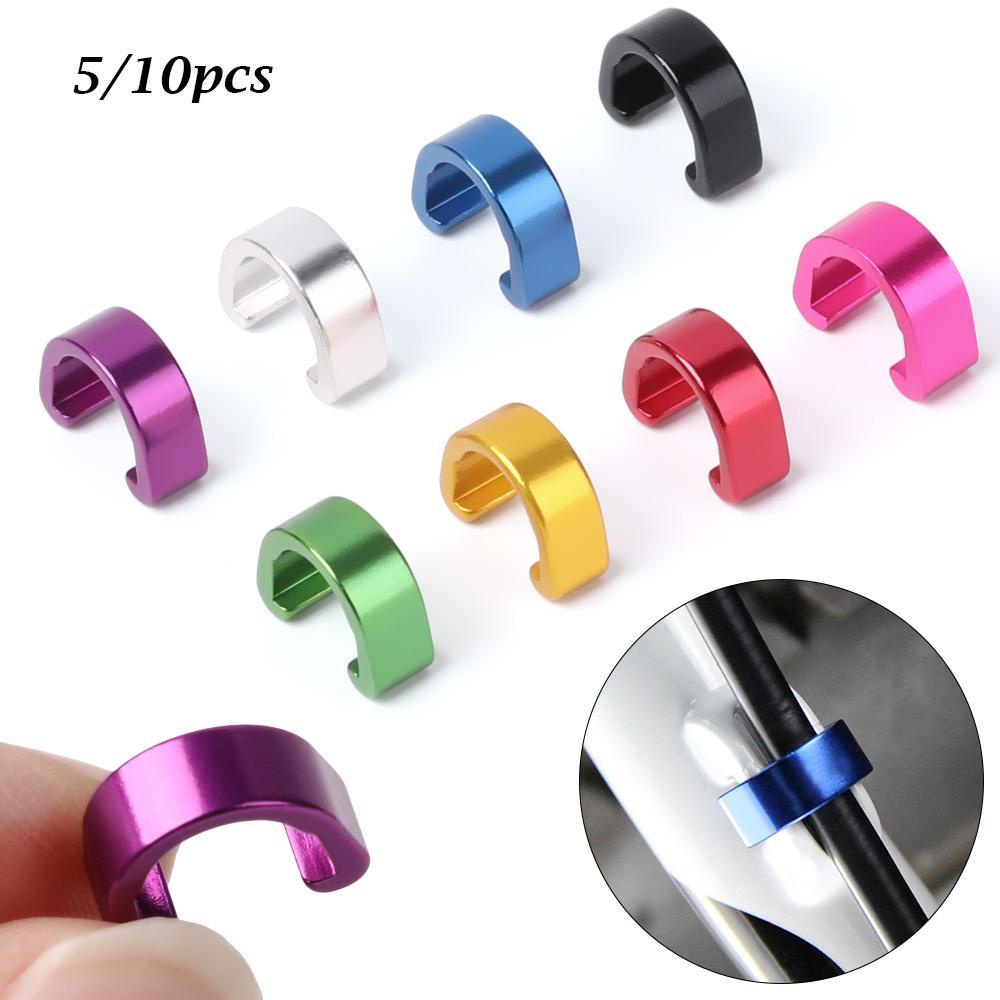 Nanas 5/10pcs Kabel Rem/Garis Gesper Aluminium Alloy Bicyle Housing Selang Outdoor MTB Sepeda C-buckle Jepit