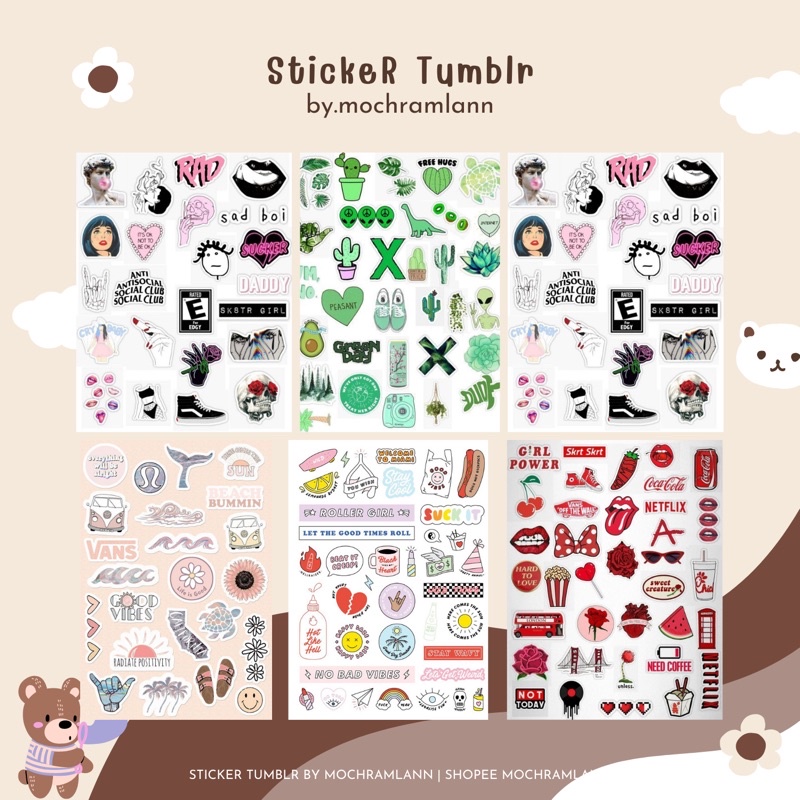 

PART 2 sticker tumblr aesthetic / sticker tumblr NO CUTTING atau BELUM GUNTING / stiker case hp binder dll