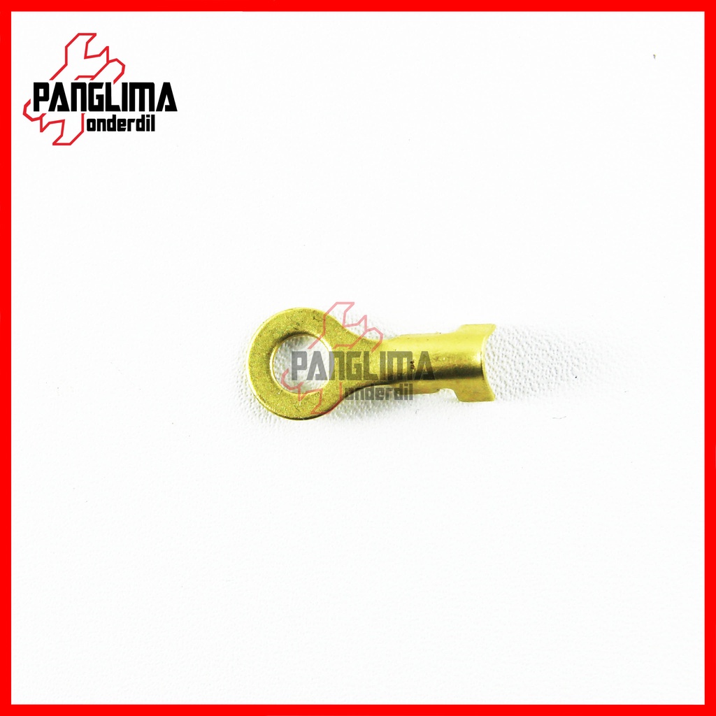 Skun Kabel Ring Lubang-Lobang 5 mm Kecil-Mini Sekun-Terminal Connector-Conector-Konektor Kuningan Bulat-Bulet