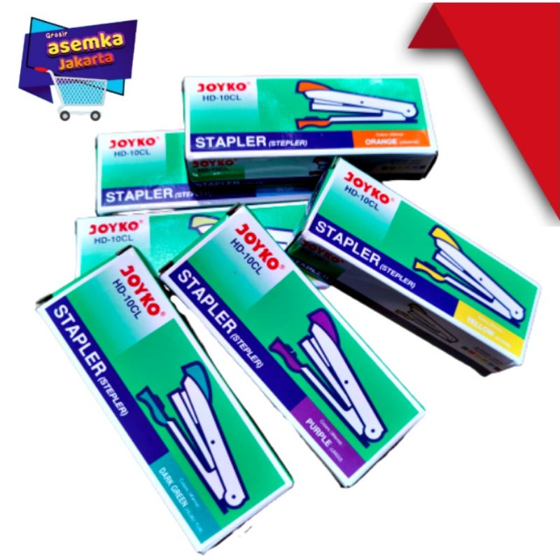 Stapler staples 6pcs Joyko HD-10CL Warna Grosir