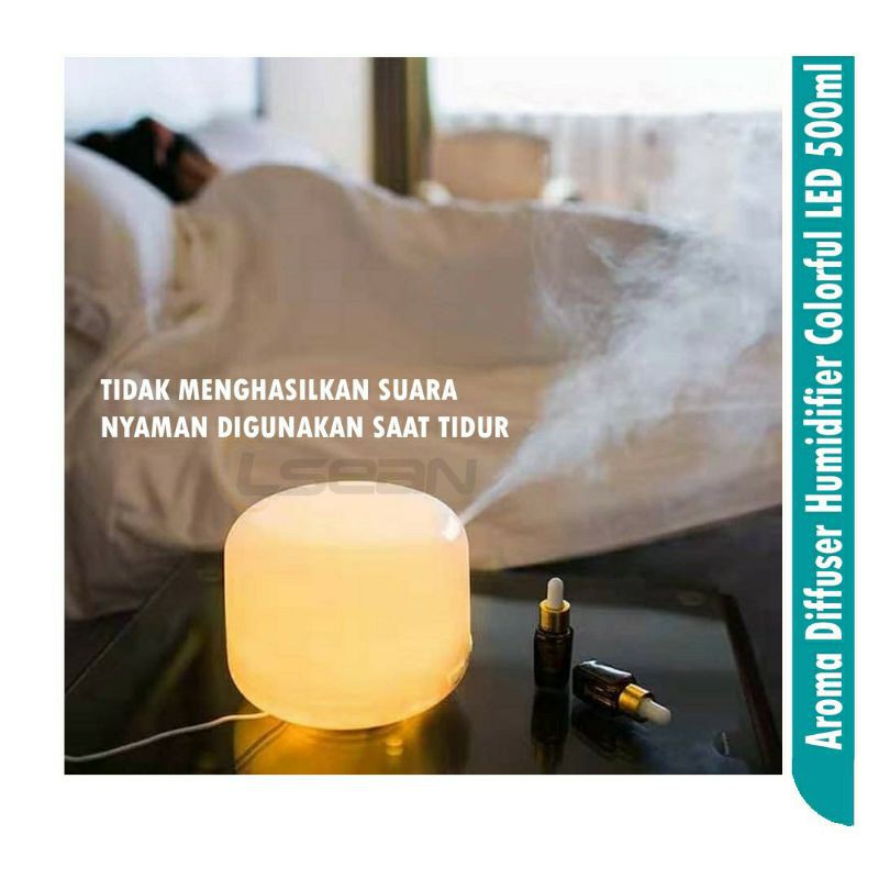 Humidifier |Diffuser Air 500ml dengan / tanpa remote