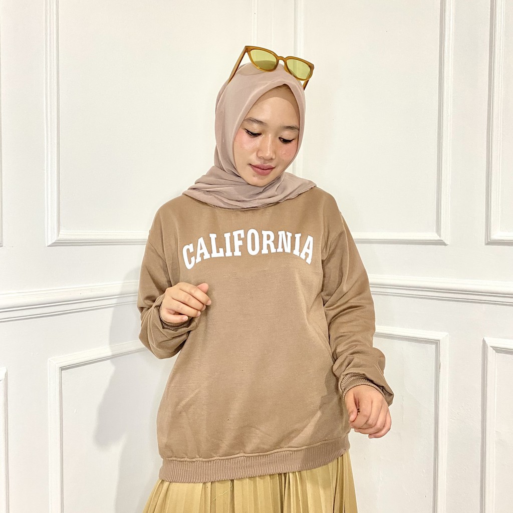 BASIC CALIFORNIA SWEATER  II SWEATER  CRAWNECK PRIA DAN WANITA II 11 WARNA