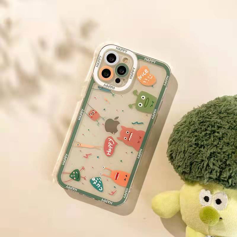 Soft case Silikon Transparan 13pro 13prm Motif Kartun Untuk iphone 11 12pro MAX 7p 8p XS MAX Xr 11 MAX 7se-se20207se-se
