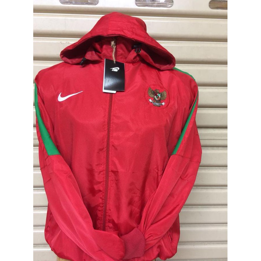 New Style Jaket Parasut Waterproof Bolak Balik Indo Timnas Indonesia Home Jersey