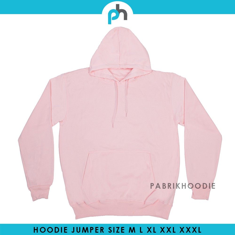 PABRIKHOODIE - HOODIE JUMPER PEACH POLOS PRIA &amp; WANITA M-XXL