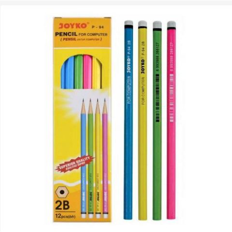 

[SEKOLAH] - Pensil Joyko 2B P-94 Warna Neon - 1 BOX isi 12 pcs