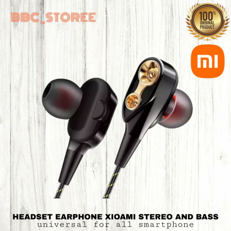 HEADSET GAMING/MUSIC EARPHONE XIAOMI FULL BASS STEREO ORIGINAL 100%
