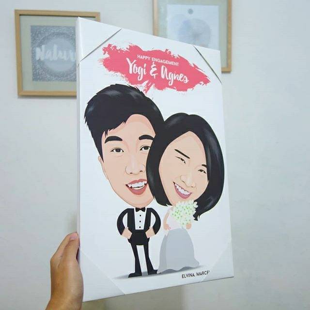 

Karikatur couple canvas