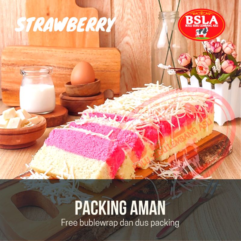 Jual Bolu Susu Lembang Asli Bsla Rasa Strawberry Topping Keju Best Seller Oleh Oleh Lembang 5972