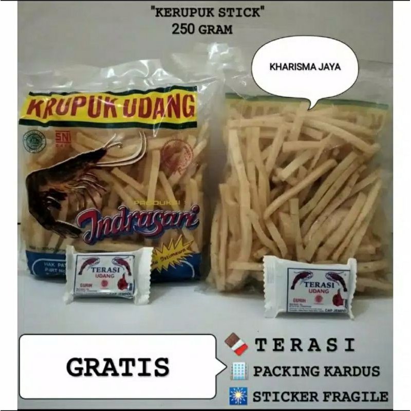 

KRUPUK UDANG INDRASARI STIK 1 bal isi 20 bungkus