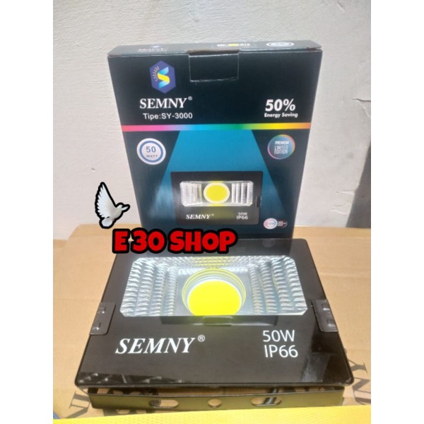 Lampu Sorot 50 Watt Semny COB 1 Mata FloodLight IP66 SY-3000