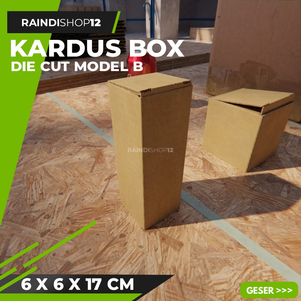 

(MIN 10 PCS) BOX 6 X 6 X 17 CM KARDUS DIE CUT KOTAK KARTON KEMASAN KADO B