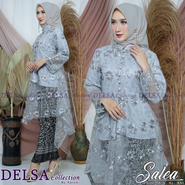 Set kebaya salsa tunic tulle mutiara
