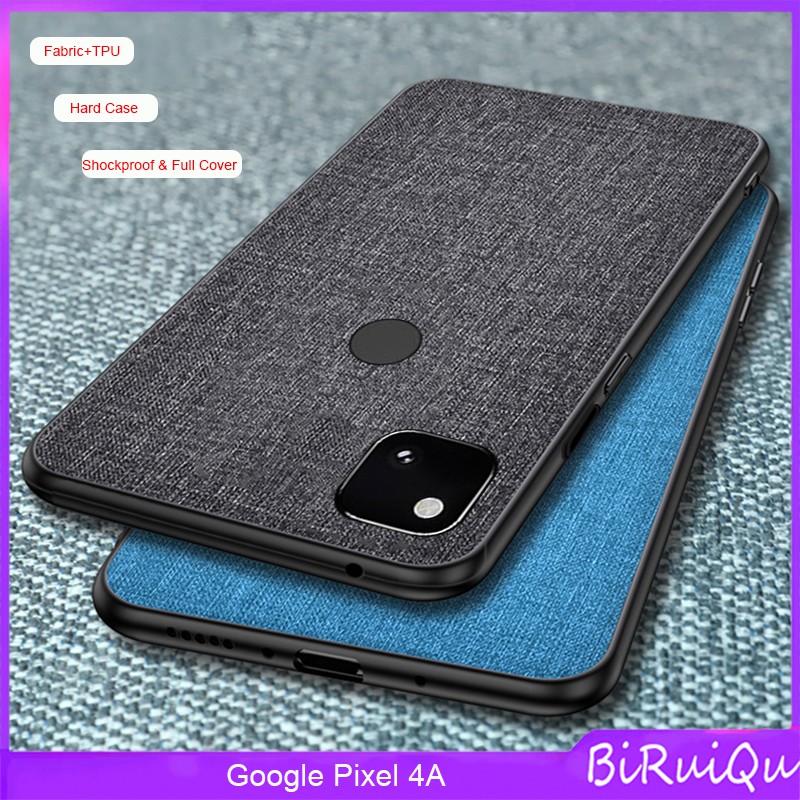 Jual Google Pixel 4A Hard Case Fabric TPU Shockproof Classic Full Cover