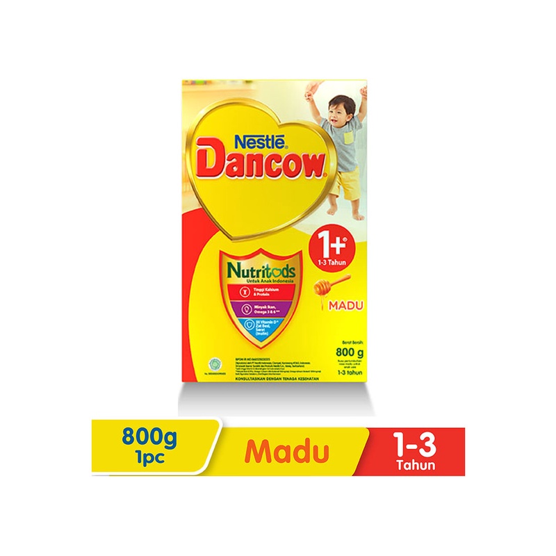 SUSU DANCOW 1+ Coklat / Vanila / Madu 800G Box