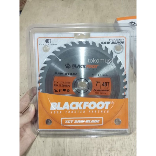 MATA CIRCULAR SAW BLADE  7 INCHI BLACKFOOT MULTI CUTTER 7&quot; x 40TGERGAJI KAYU