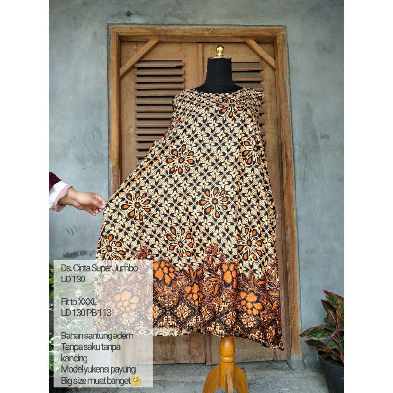 Daster super jumbo LD 130/Daster batik/Daster rayon/Daster busui/Daster solo