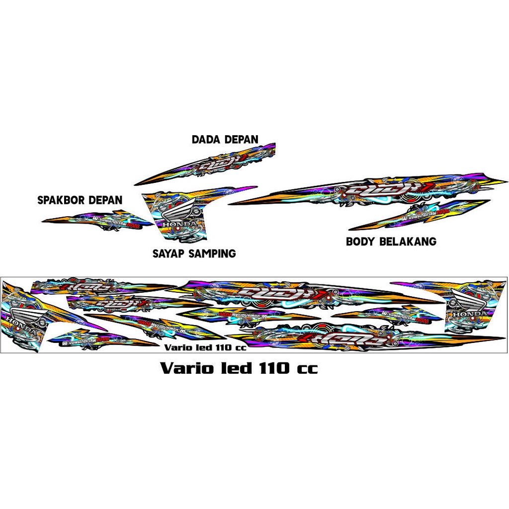 STRIPING VARIO NEW 110 STICKER MOTIP THAILOOK CLICK MOTOR VARIO 110 FI LED CUSTOM VARIO FI 110 VARIA