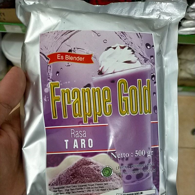 

Minuman Frappe Gold rasa Taro