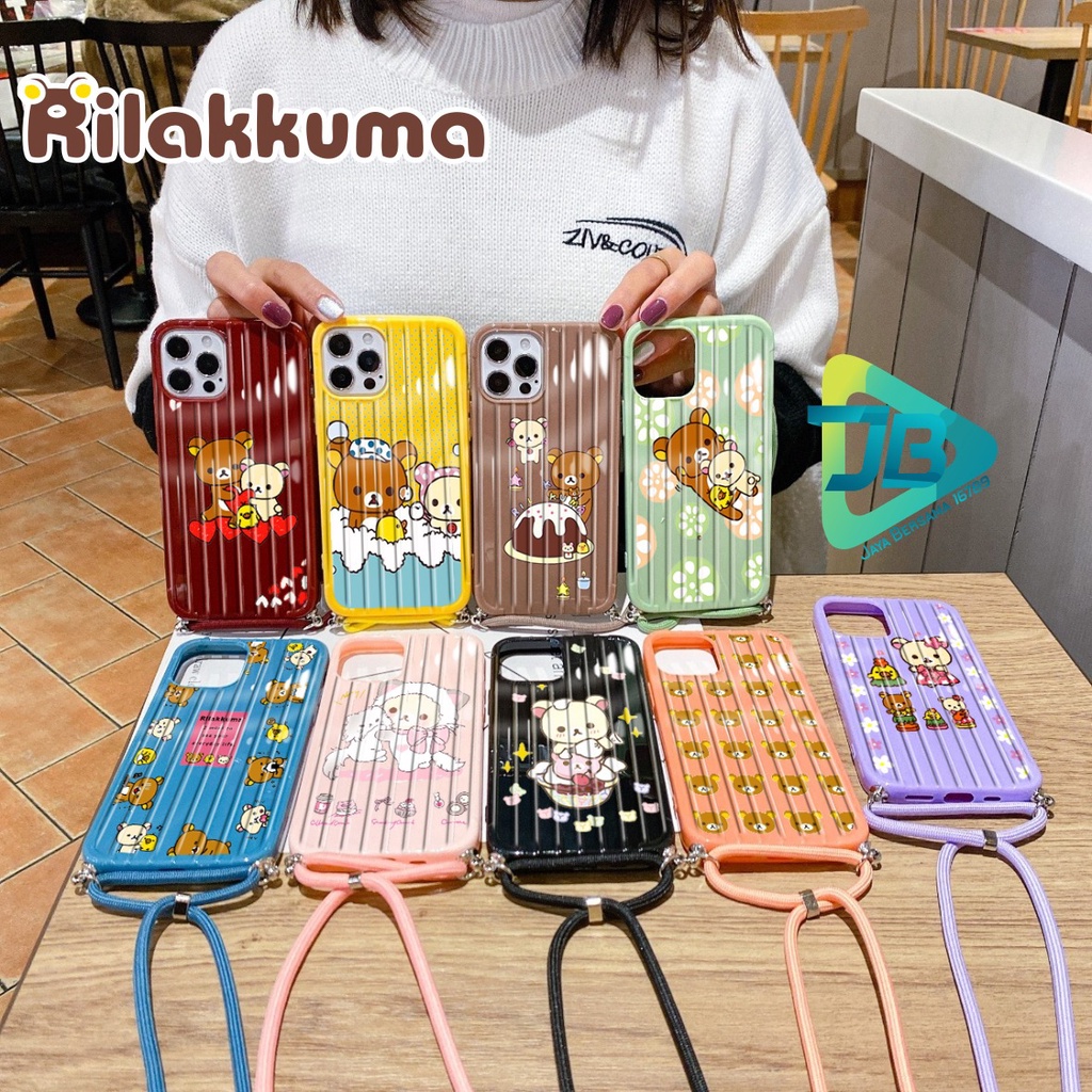 SOFTCASE KOPER SLINGCASE LANYARD RILAKKUMA OPPO VIVO XIAOMI SAMSUNG REALME IPHONE ALL TYPE JB4806