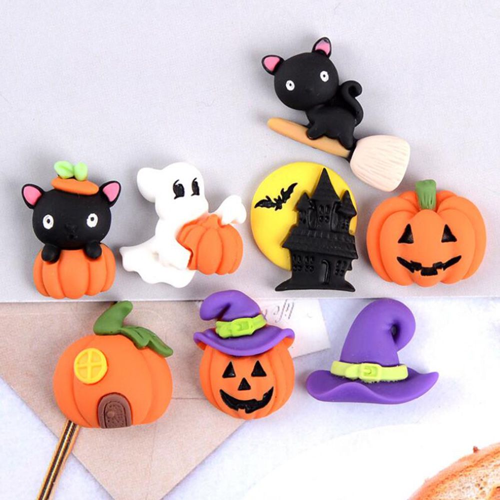 TOP Halloween resin craft kit Halloween Accessories Party supplies DIY Decoration Resin Cabochon Embellishments Decoration Crafts Miniature Ornament Mini Bat Pumpkin Ghost Decor Gifts