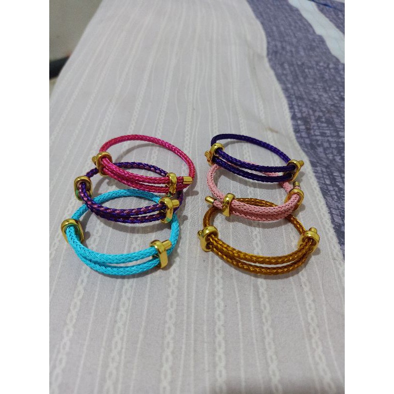 (free stoper) Gelang ongsrot anak / gelang kawat serut anak/ gelang waterproof/ gelang serut anak