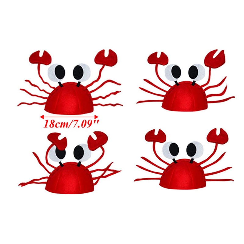 Topi Bentuk Lobster Kepiting Warna Merah Untuk Kostum Halloween