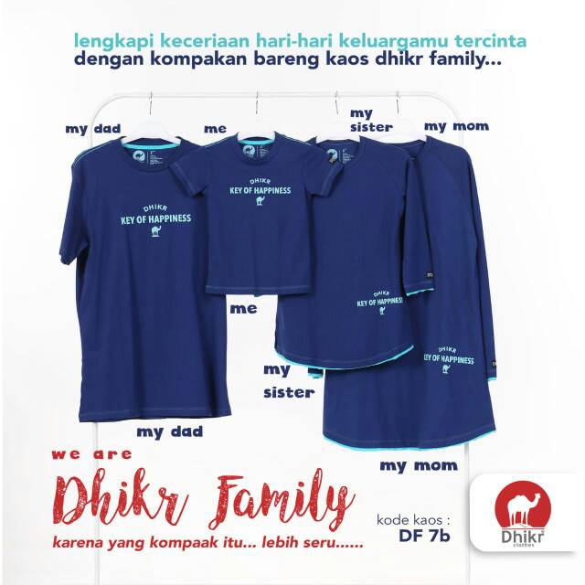 DF 7B | Dhikr Clothes Kaos Keluarga Muslim