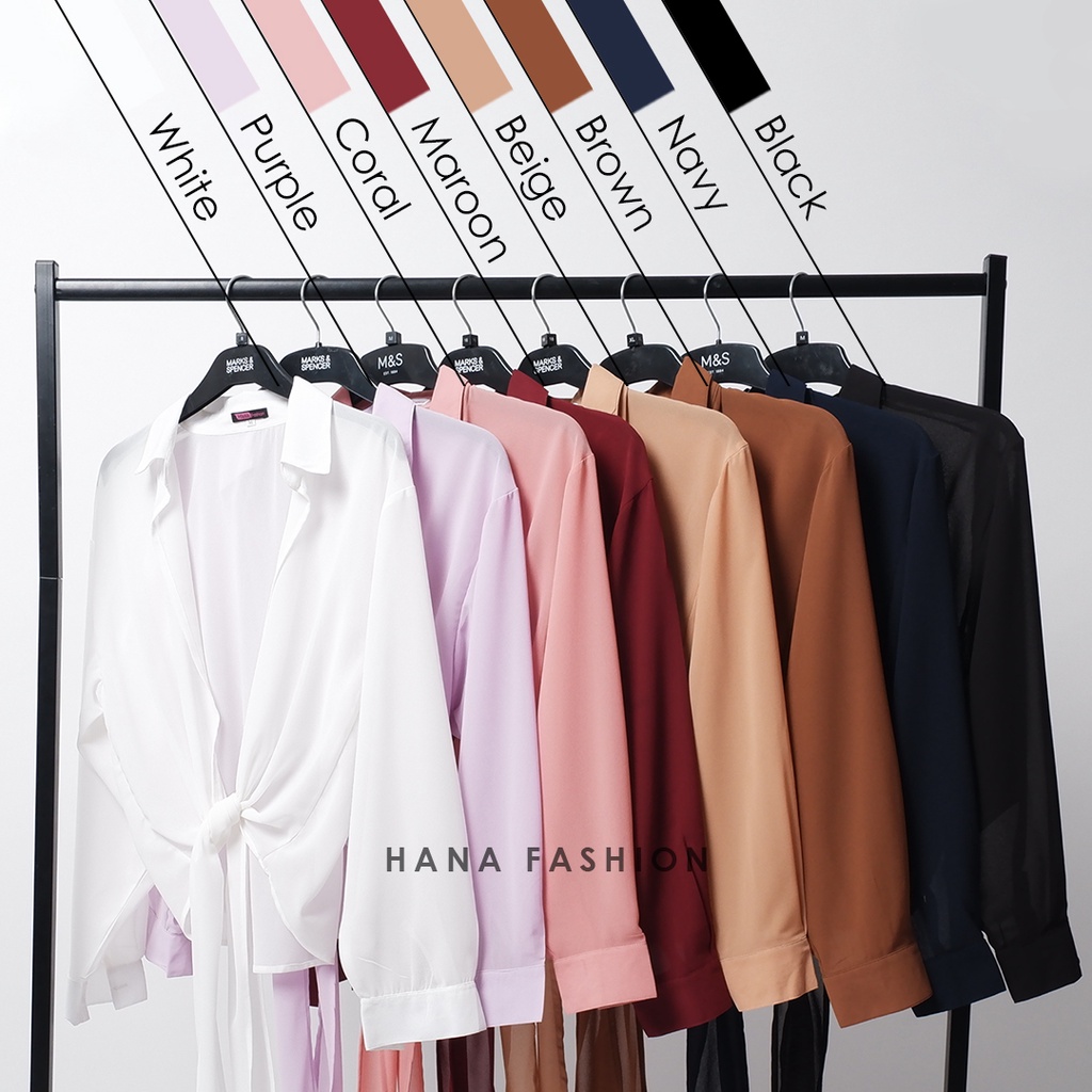 Hana Fashion - Jasoko Long Sleeve Cardigan / Casual Outer Wanita / Kardigan Wanita  - SB047