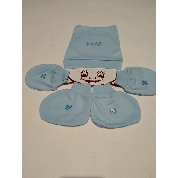 Set Topi STK Bayi Tali Pengikat Rib
