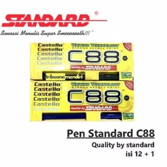 

Pulpen Pena Standard Castello C88 0.5 Hitam Pen C88 - 1 Pcs
