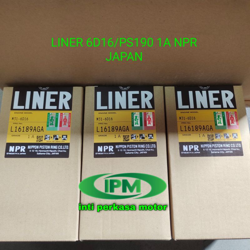 BORING LINER FORING FUSO 6D16 NPR JAPAN L16189ZA 1A PHOSHPATED 1SET