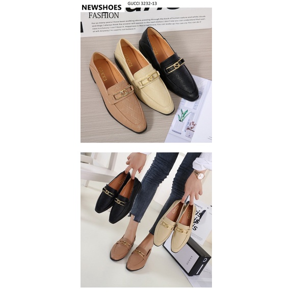 SEPATU WANITA LOAFERS SHOES KULIT 3232-13