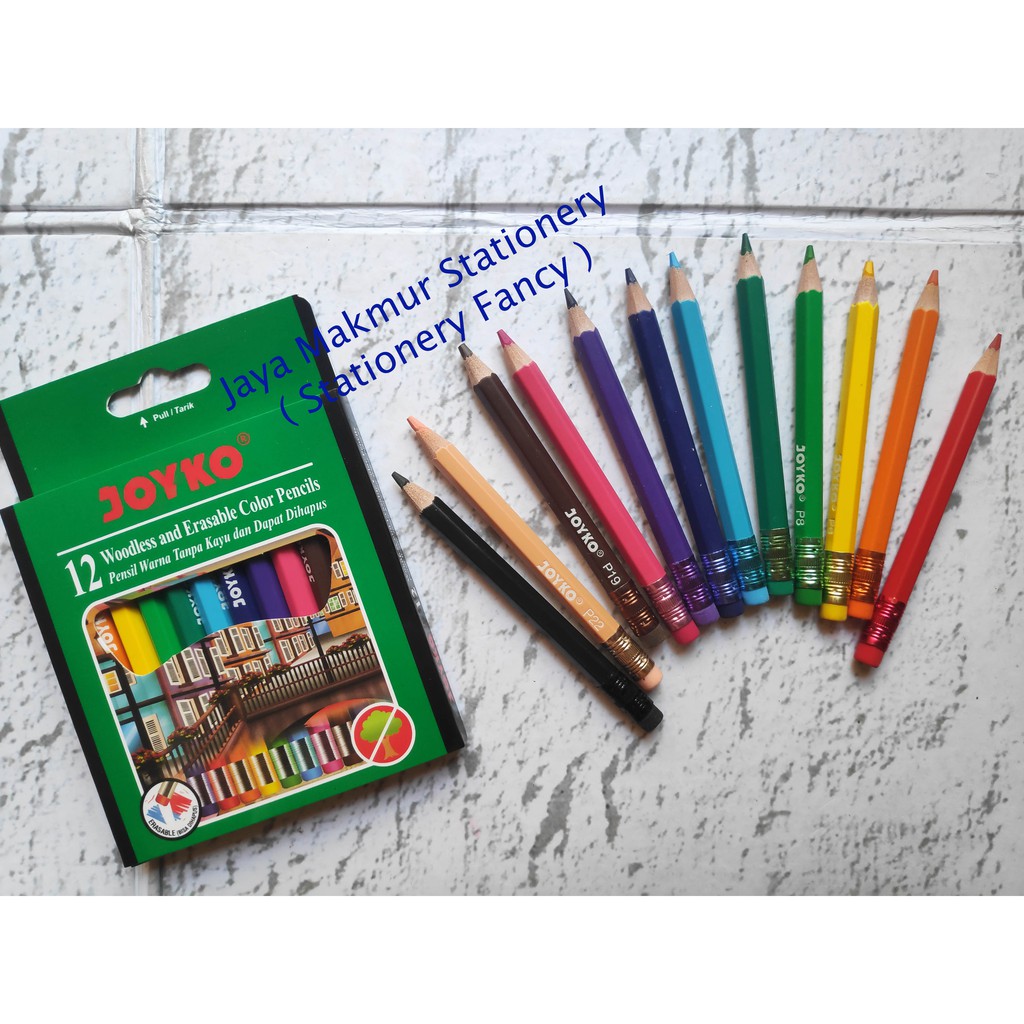 Pensil Warna Joyko 12 Warna Erasable CP-120