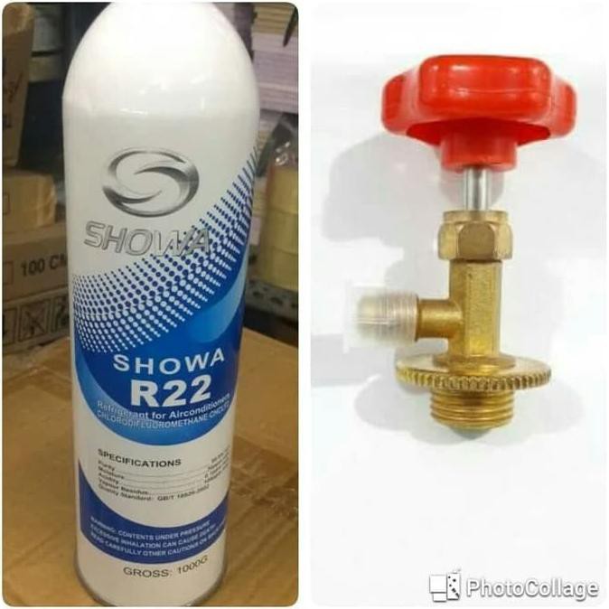 Paket Freon R22 Showa Kaleng 1 Kg,Can Tap Pembuka Kaleng Hemat