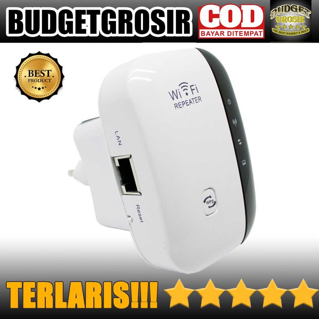 WiFi Repeater Wireless-N 300Mbps - WL0189 - White--Taffware