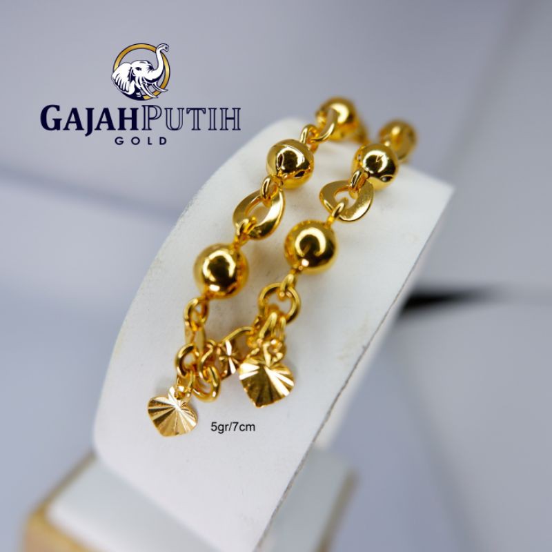 5gr Gelang Model Italy Bubble Emas Asli KodeO25070