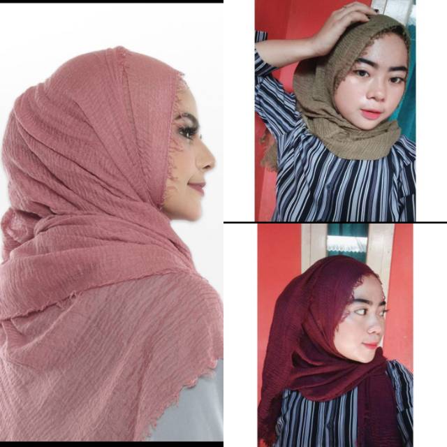 Crinkle Shawl / Pashmina Crinkle Rawis / Voal Krus Rawis