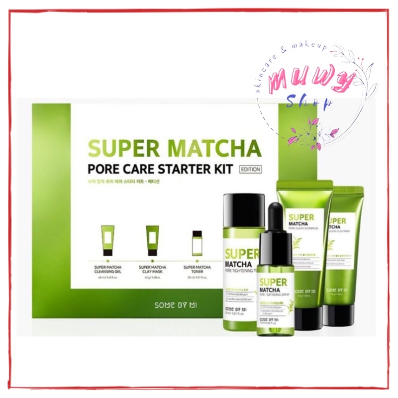 SOMEBYMI Super Matcha Pore Care Starter Kit isi 4 Some By Mi