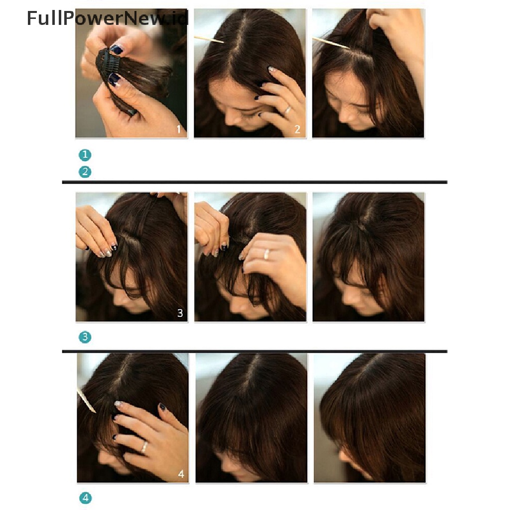 (Full) Wig / Rambut Palsu Wanita Model Poni Depan Slim Seamless