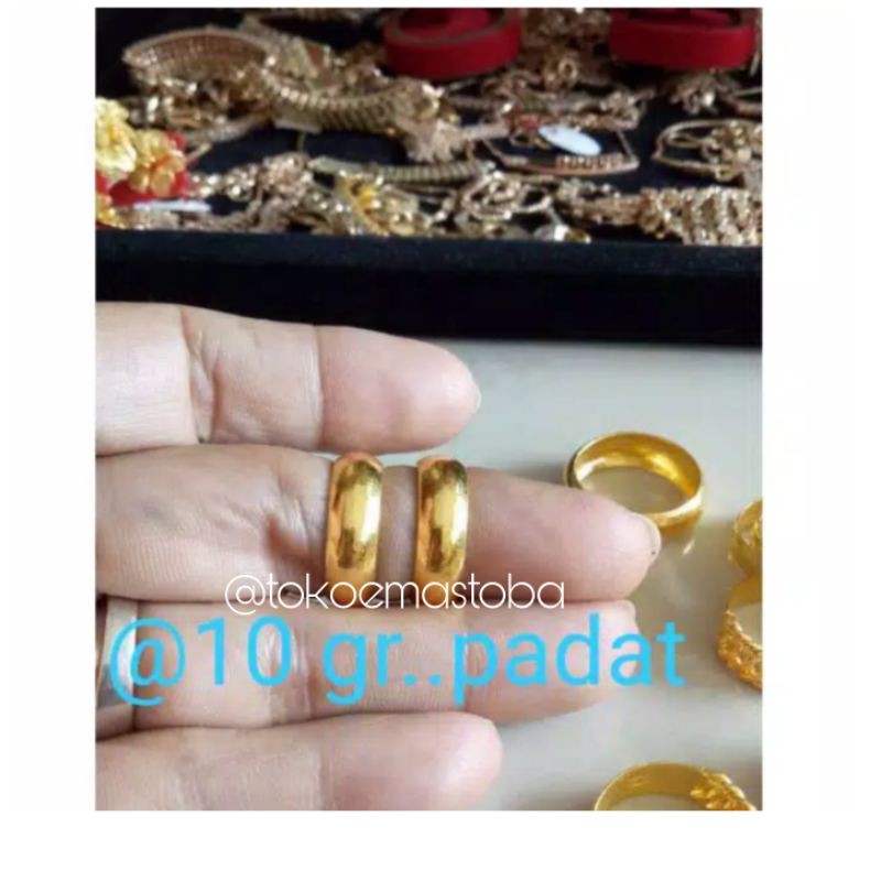 acc Cincin bola rotan polos emas toba 24karat  kadar 99.9 % 10gram