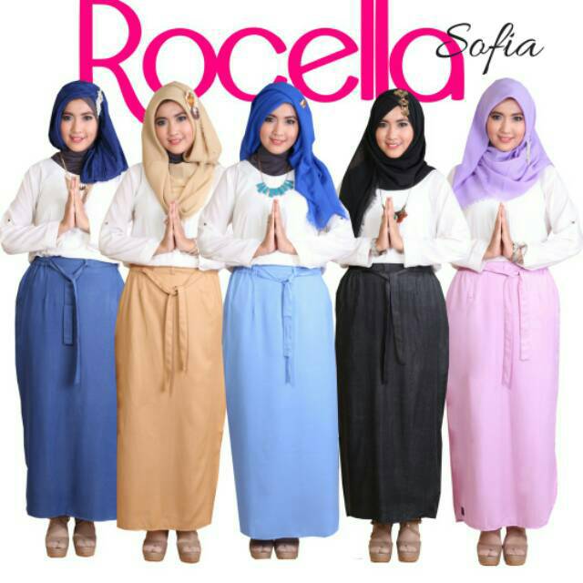 Rocella Rok Celana Sofia - Rok Panjang Kuliah - Rok Kerja - Bawahan Wanita Muslimah