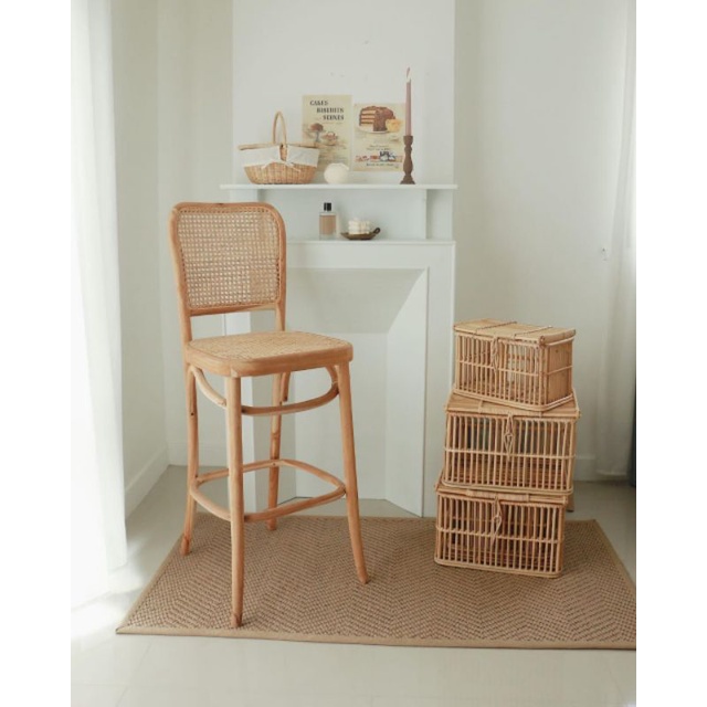 Kursi Bar/Bar Stool Kayu Jati Solid