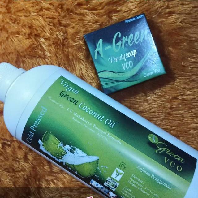 

VCO KELAPA HIJAU 1 Lt - A- Green - VIRGIN COCONUT OIL - HERBAL