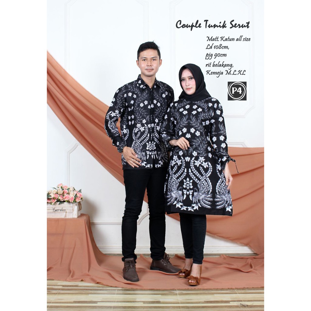 JAVA CP015 baju couple KEMEJA  GAMIS batik grosir seragam pasangan keluarga